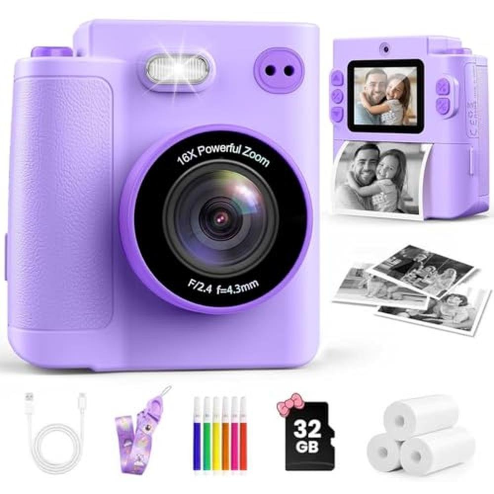 Camera Kids: Instant Print Digital Camera 1080P HD – Front View