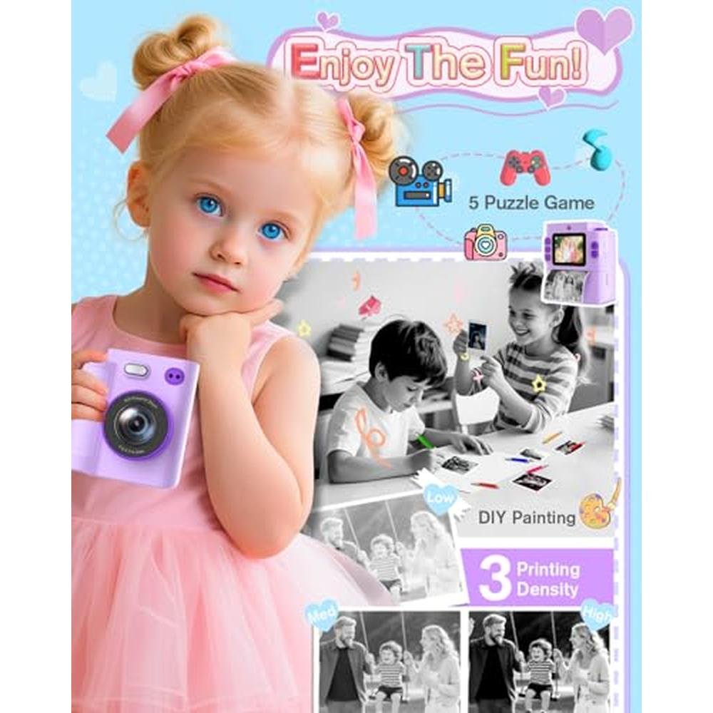 Camera Kids: Instant Print Digital Camera 1080P HD – In Use