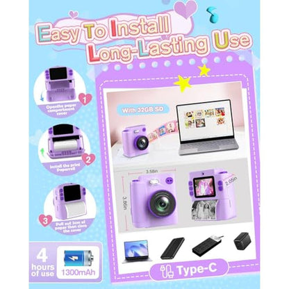 Camera Kids: Instant Print Digital Camera 1080P HD – Packaging