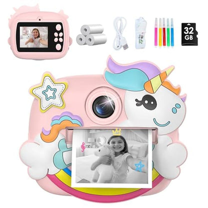 Camera Kids: Instant Print Camera for Kids 1080p Video – Front View