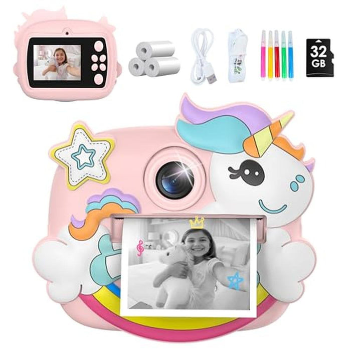 Camera Kids: Instant Print Camera for Kids 1080p Video – Front View