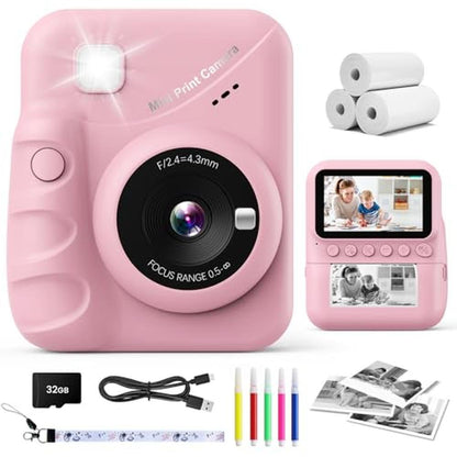 Kids Instant Print Camera: 3.0'' Screen 48MP Photo 1080p HD – Front View