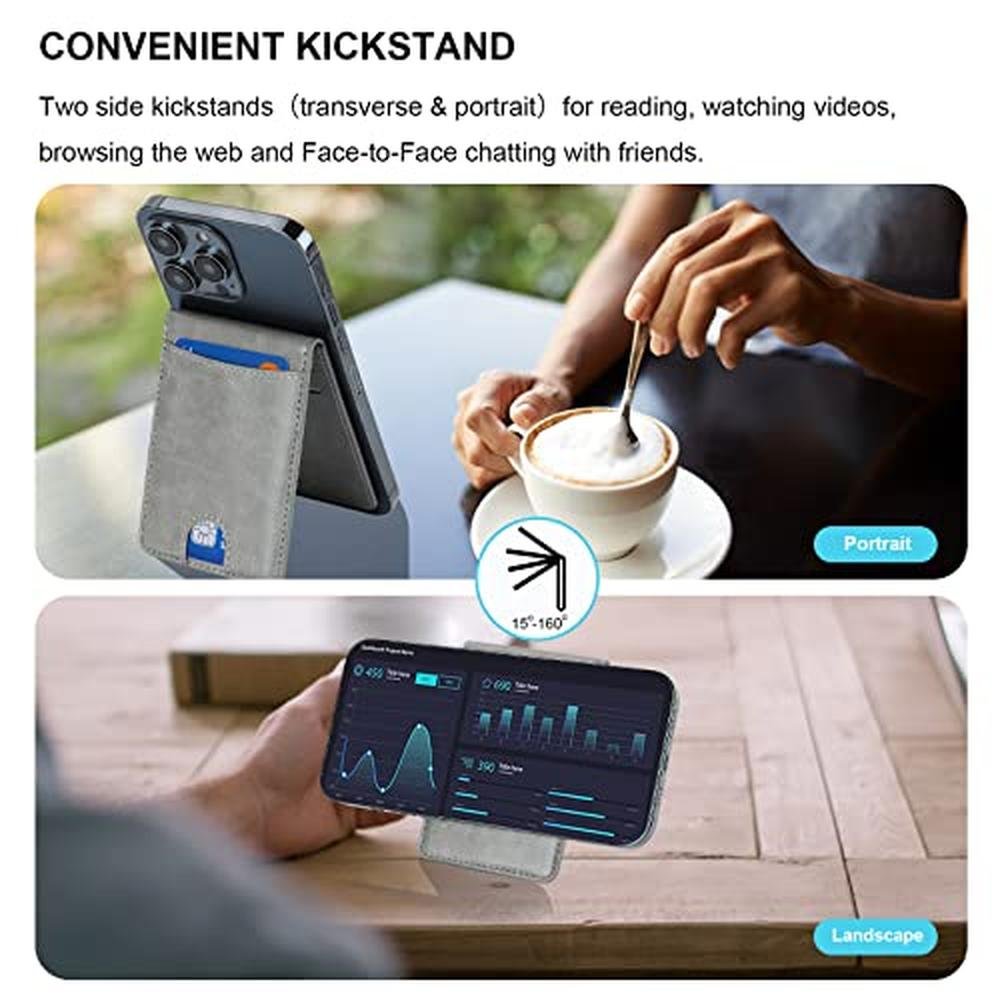 iPhone Wallet: KIHUWEY MagSafe Wallet Card Holder with – Close-up Detail