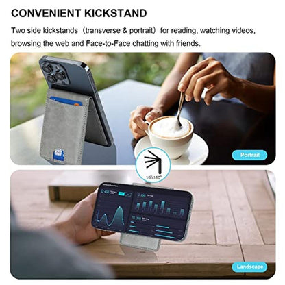 iPhone Wallet: KIHUWEY MagSafe Wallet Card Holder with – Close-up Detail