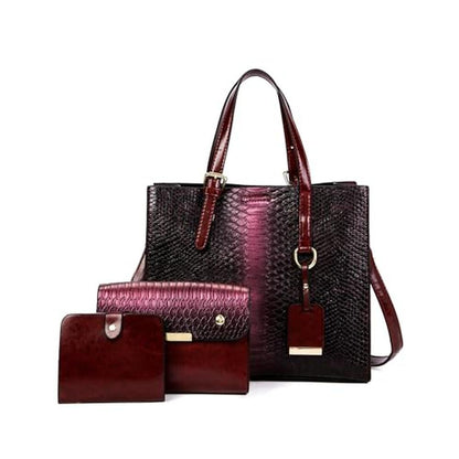 Women's Crocodile Pattern Satchel Handbags – Front View