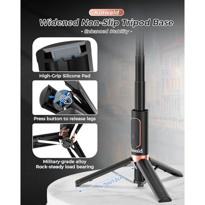 Tripod Kinwald: Kinwald Selfie Stick Tripod for iPhone – Side View