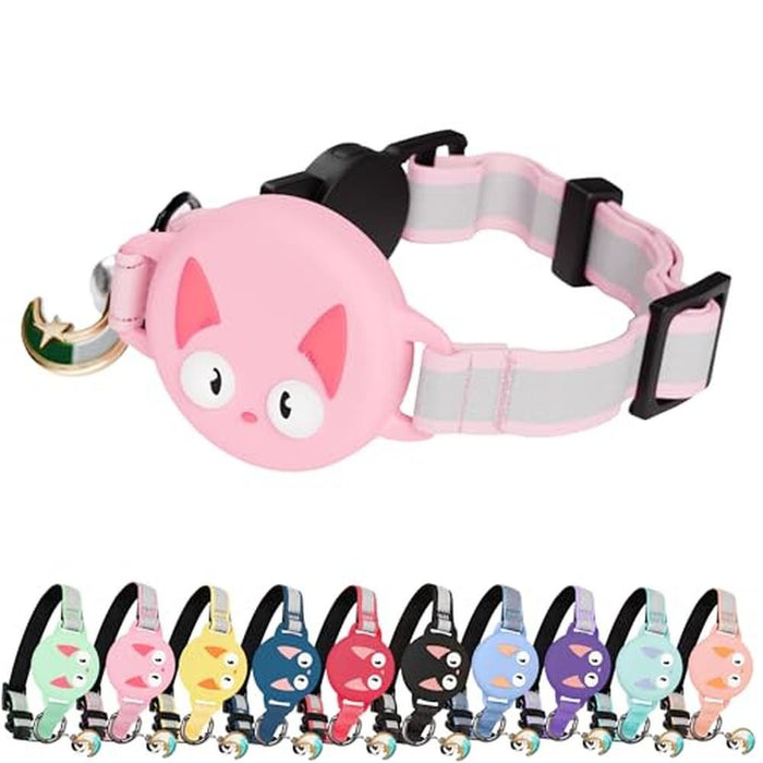 Airtag Collar: KittyTag AirTag Cat Collar Breakaway – Front View