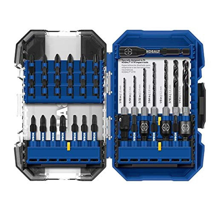 Kobalt XTR Impact: 40-Piece High-Speed Steel Hex Shank – Front View