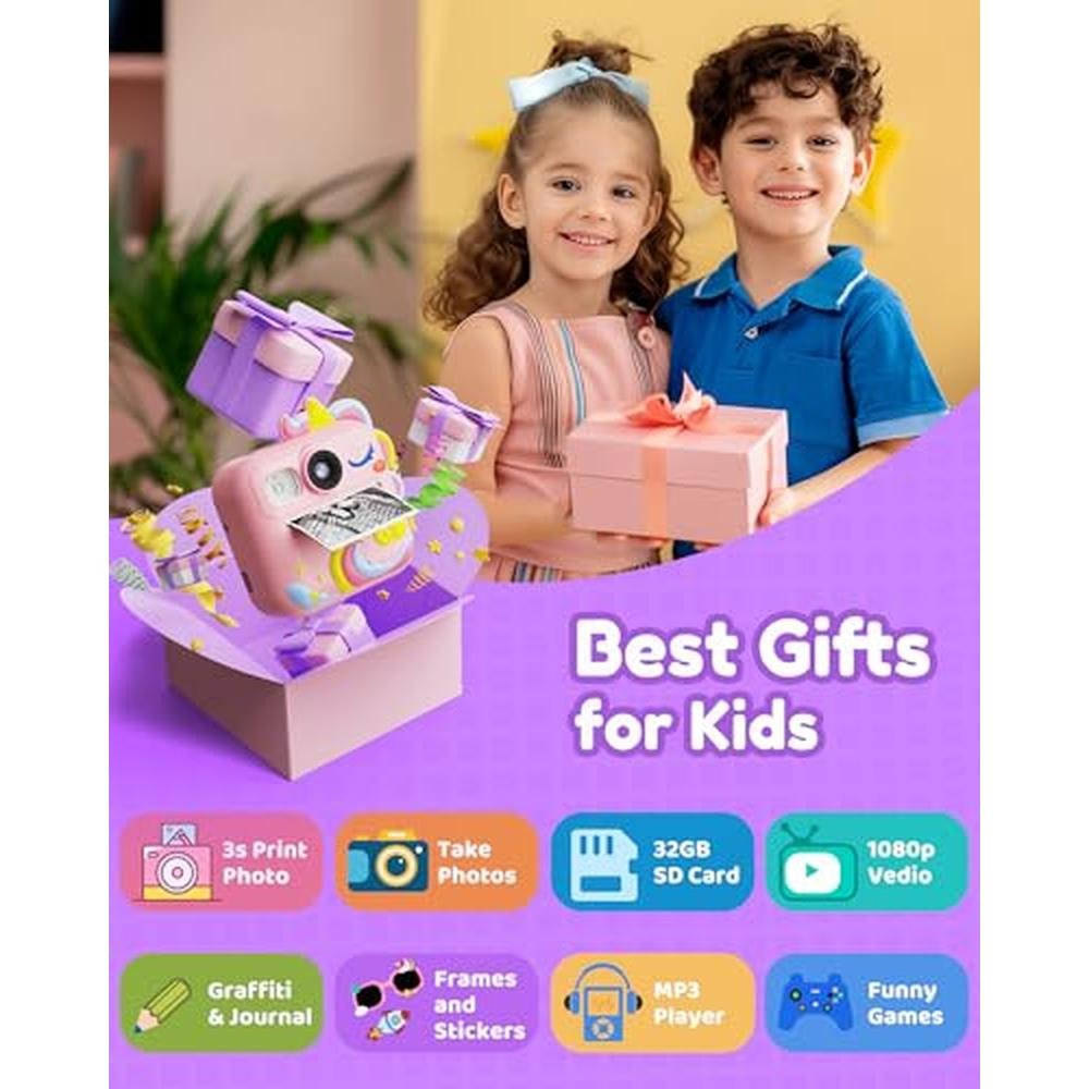 Kids Camera: KOKODI Instant Print Toddler Camera – Side View