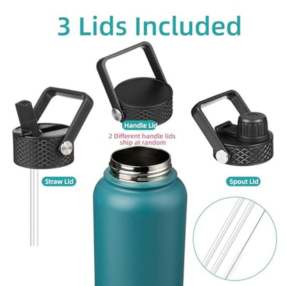 Konokyo 40oz: Insulated Water Bottle Stainless Steel Sport – Close-up Detail
