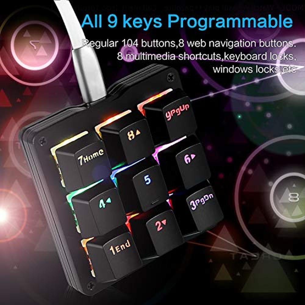 One Handed Keyboard: Koolertron One Handed Macro Mechanical – Close-up Detail