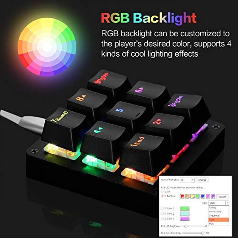 One Handed Keyboard: Koolertron One Handed Macro Mechanical – In Use