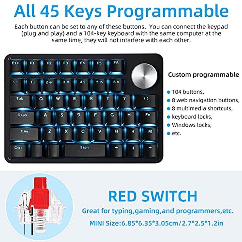 Koolertron One: Koolertron One Handed Mechanical Gaming – Side View