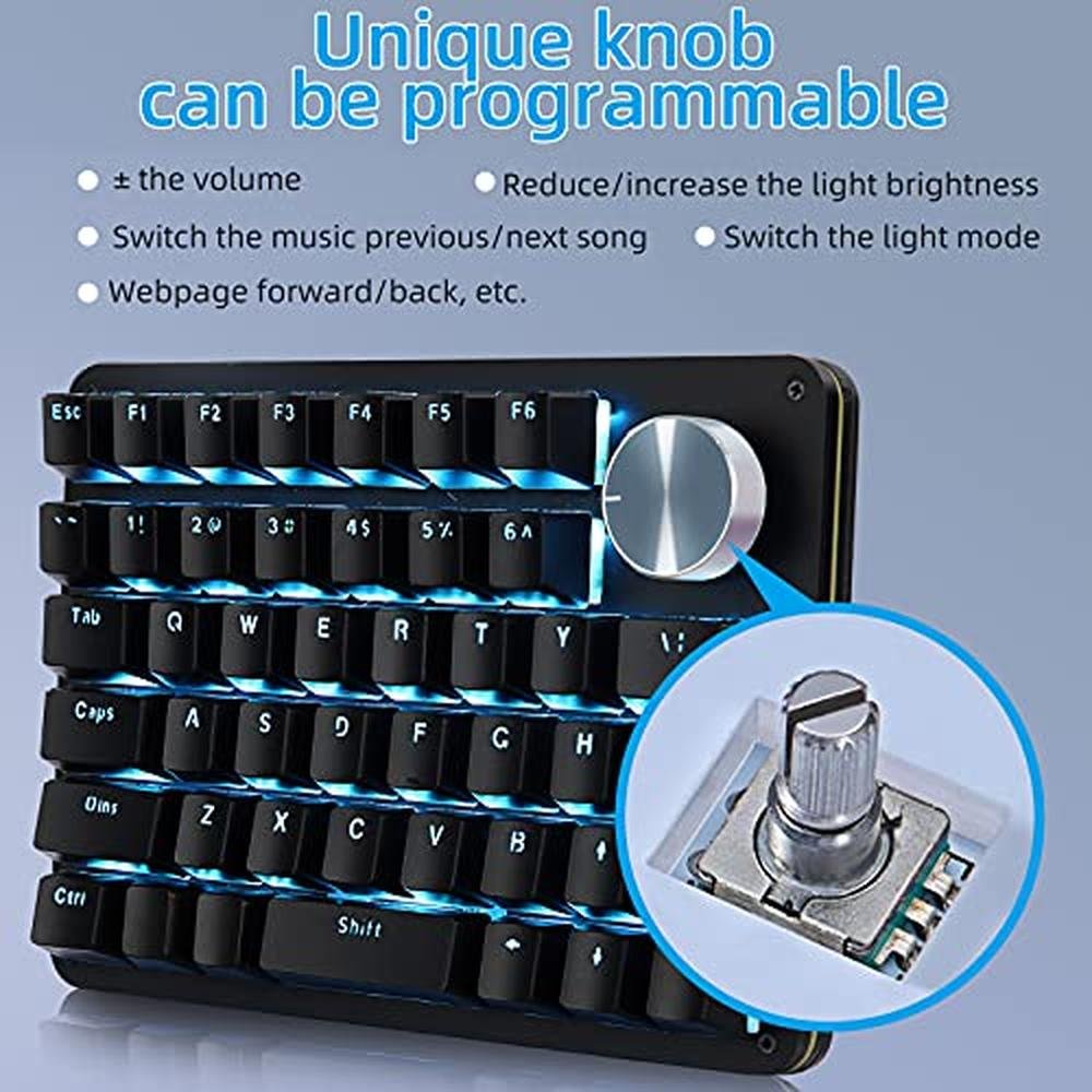 Koolertron One: Koolertron One Handed Mechanical Gaming – Close-up Detail