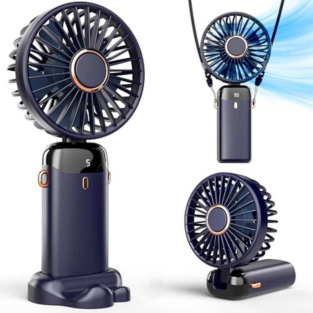 Koonie Fan: Portable Handheld Fan with Base – Front View