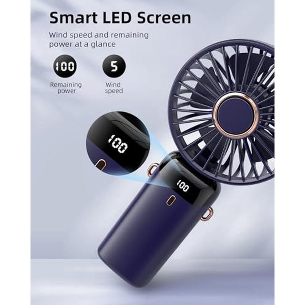 Koonie Fan: Portable Handheld Fan with Base – In Use