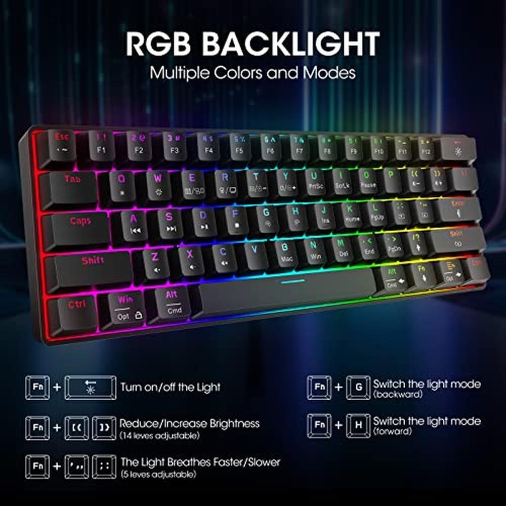Keyboards Koorui: Koorui 60 Gaming Keyboards 61 Keys Wired – In Use