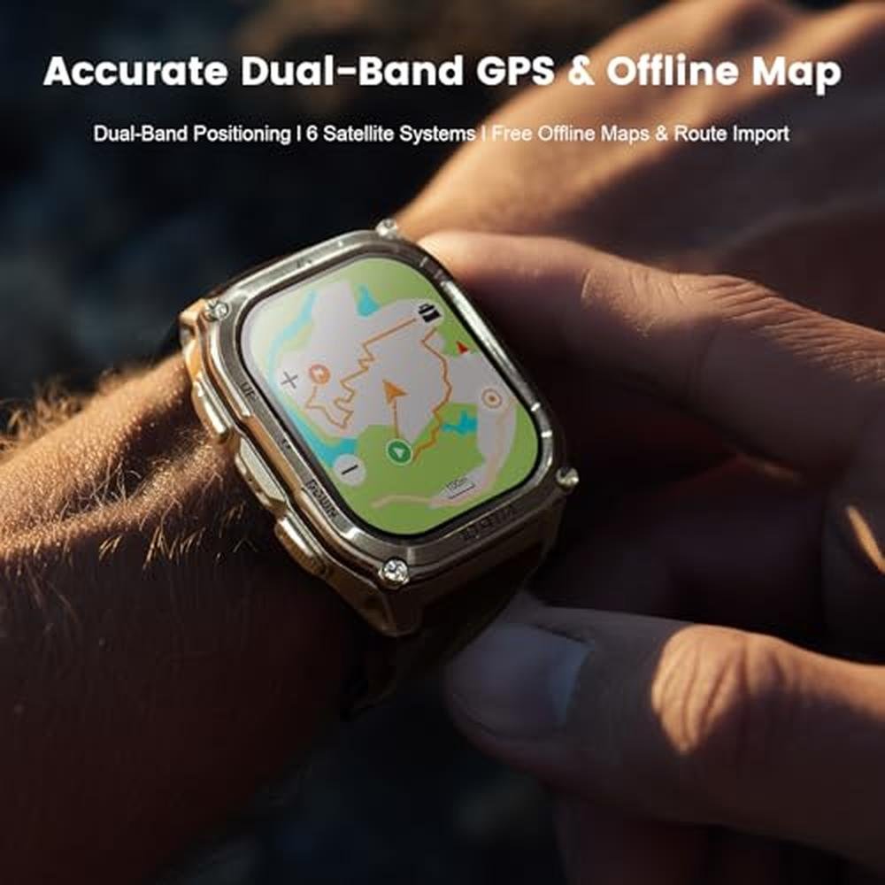 Kospet Tank M4 Smartwatch: KOSPET Full Stainless Steel – Close-up Detail