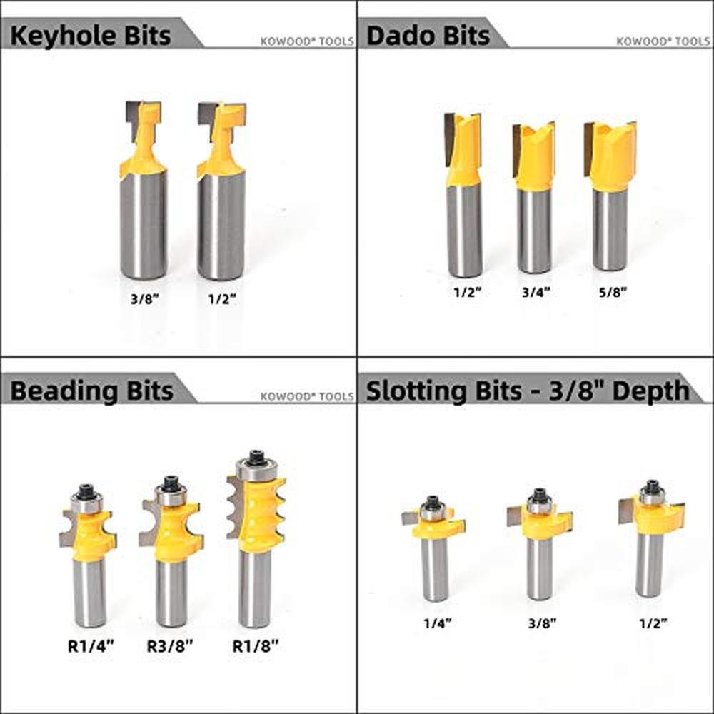 KOWOOD Router Bits Set 1/2 Inch Shank – In Use