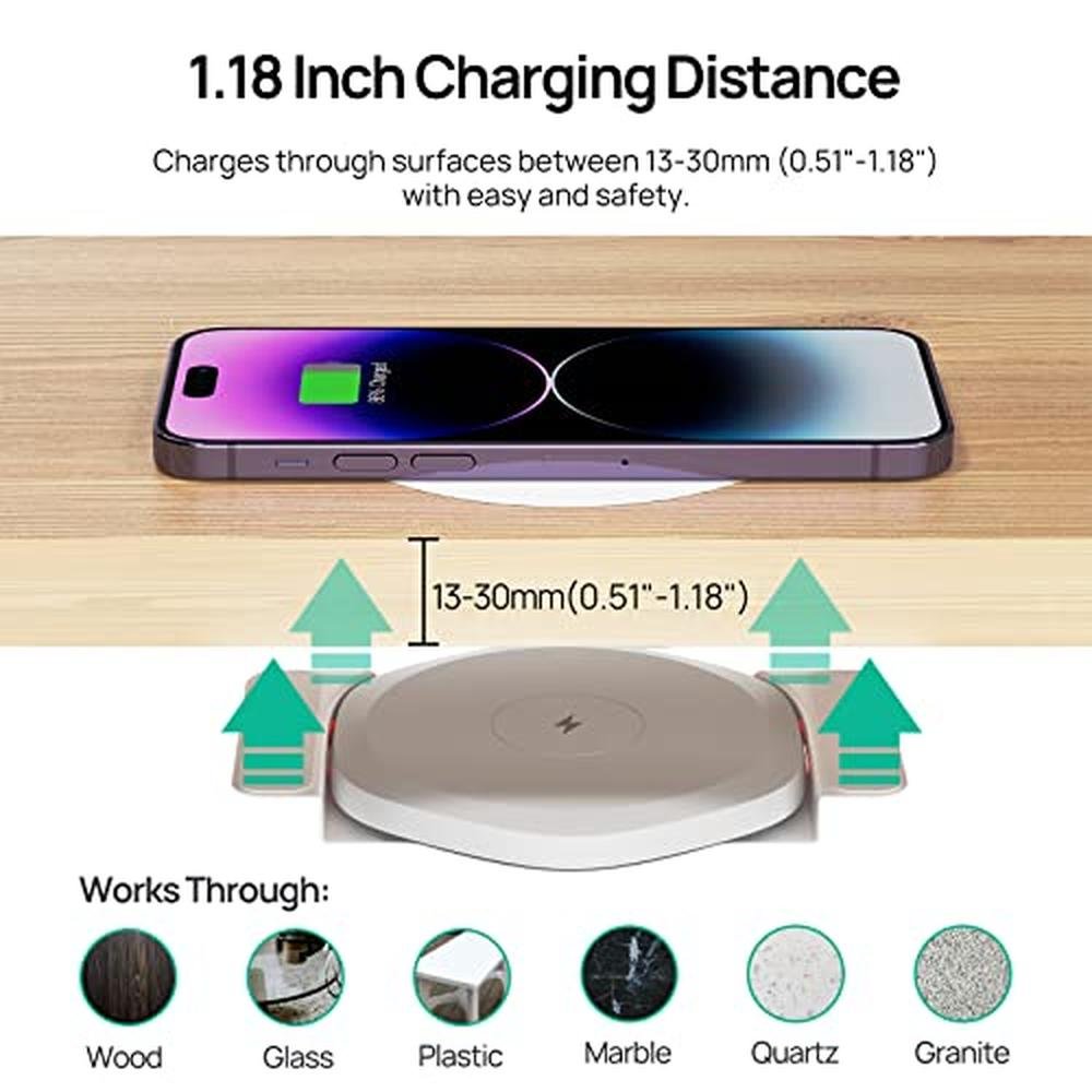 Wireless Charger KPON: KPON Invisible Wireless Charger 30mm – Close-up Detail