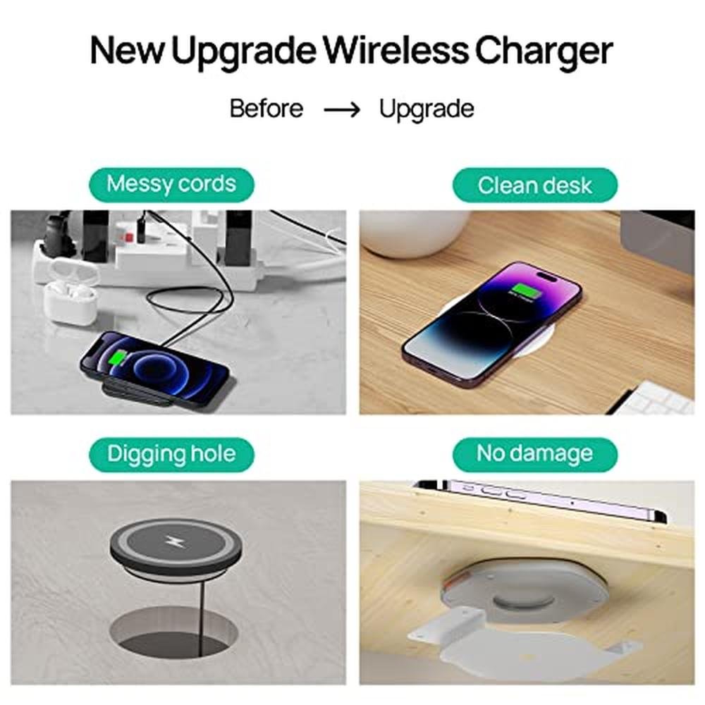 Wireless Charger KPON: KPON Invisible Wireless Charger 30mm – In Use