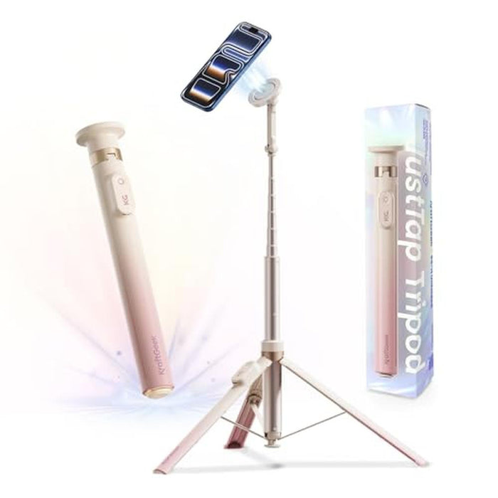 Phone Tripod: KraftGeek Magnetic iPhone MagSafe Tripod Stand – Front View