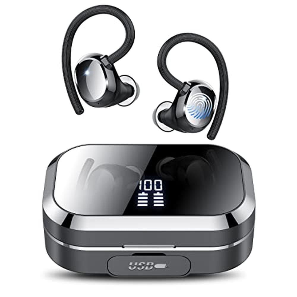 Ear KT1: KT1 Bluetooth Headphones Wireless Earbuds 120hrs – Front View