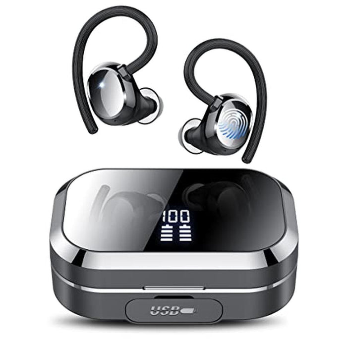 Ear KT1: KT1 Bluetooth Headphones Wireless Earbuds 120hrs – Front View