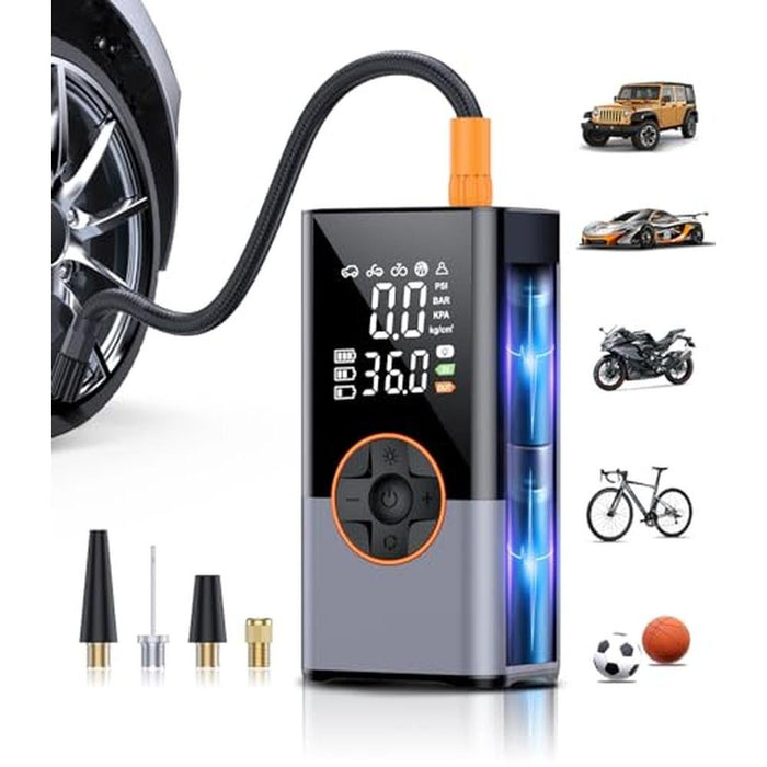 Air Compressor: KUXISA Tire Inflator Portable 150 PSI – Front View