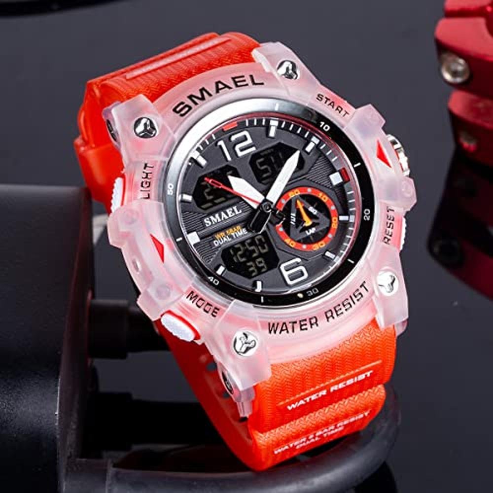 Men Watch: KXAITO Men's Analog Sports Watch Military Watch – Side View