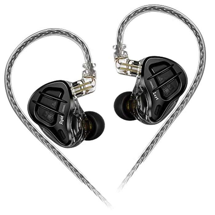 KZ ZAR in-Ear Monitor 7BA+1DD Hybrid Drivers Gaming Earbuds – Front View
