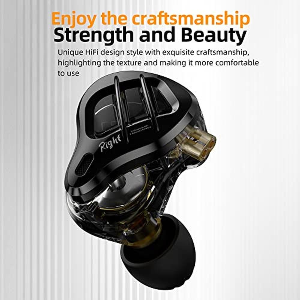 KZ ZAR in-Ear Monitor 7BA+1DD Hybrid Drivers Gaming Earbuds – In Use