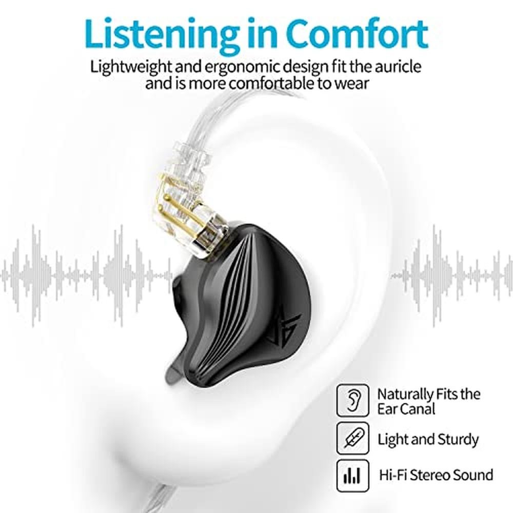 Earphone ZEX: KZ ZEX Wired Electrostatic Dynamic Hybrid – Side View