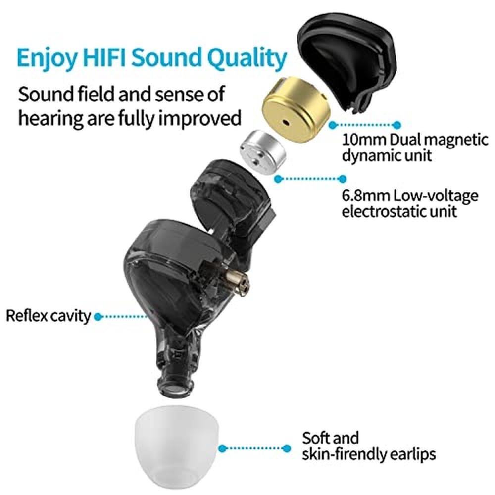 Earphone ZEX: KZ ZEX Wired Electrostatic Dynamic Hybrid – Close-up Detail