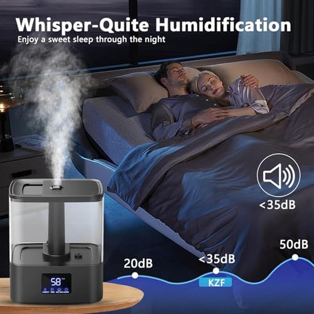 Bedroom Mist: KZF 4L Top Fill Humidifiers 60h Runtime Cool – Close-up Detail