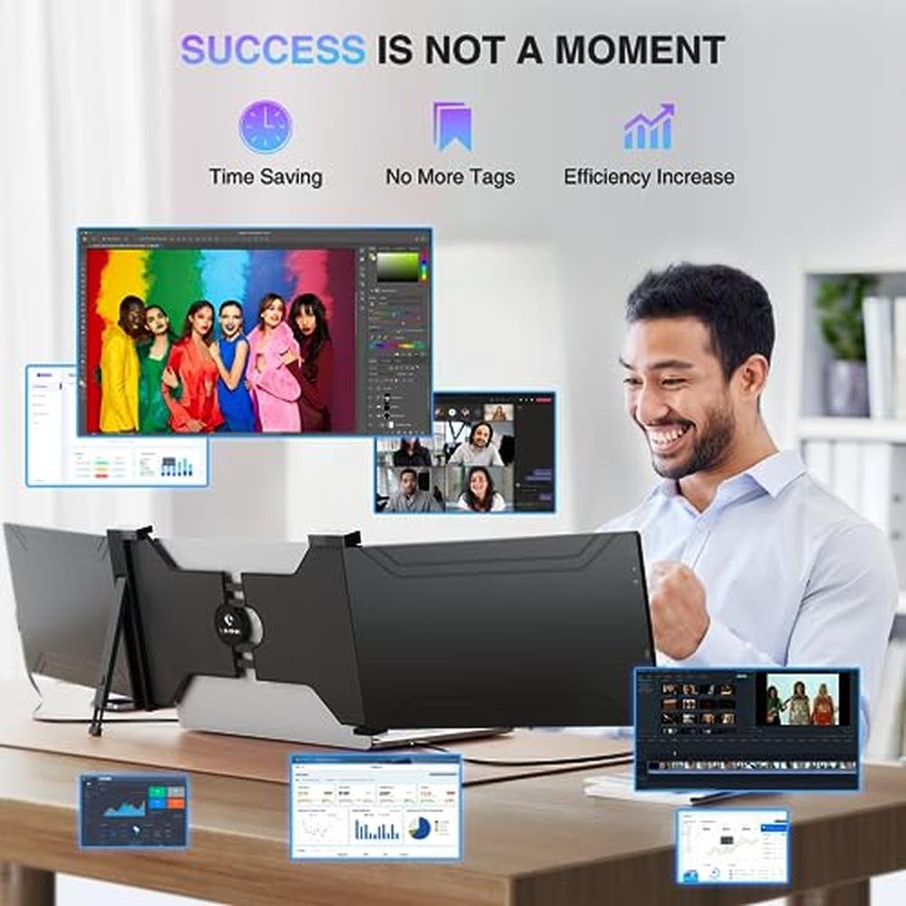 LIMINK S20: 15.4 Triple Portable Monitor – Side View