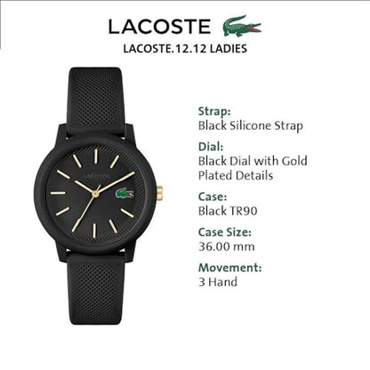 Quartz Lacoste: Lacoste 12-12 Women's Quartz Watch TR90 Case – Side View