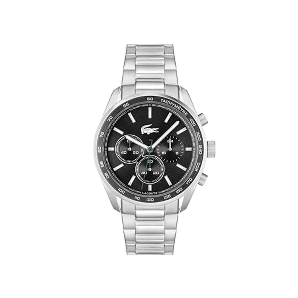Men Watch: Lacoste Boston Men's Chronograph Watch Stainless – Front View
