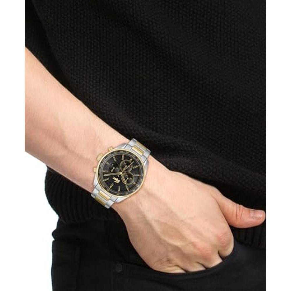 Men Watch: Lacoste Boston Men's Chronograph Watch Stainless – Side View