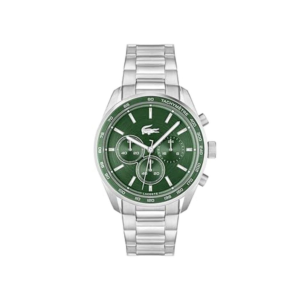 Men Watch: Lacoste Boston Men's Chronograph Watch Stainless – Front View