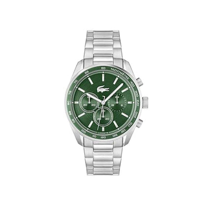 Men Watch: Lacoste Boston Men's Chronograph Watch Stainless – Front View