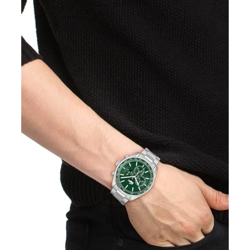 Men Watch: Lacoste Boston Men's Chronograph Watch Stainless – Side View