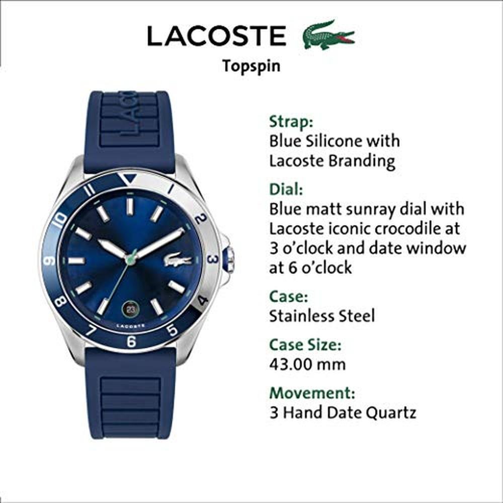 Lacoste Tiebreaker: Lacoste Men's Quartz Stainless Steel – Close-up Detail