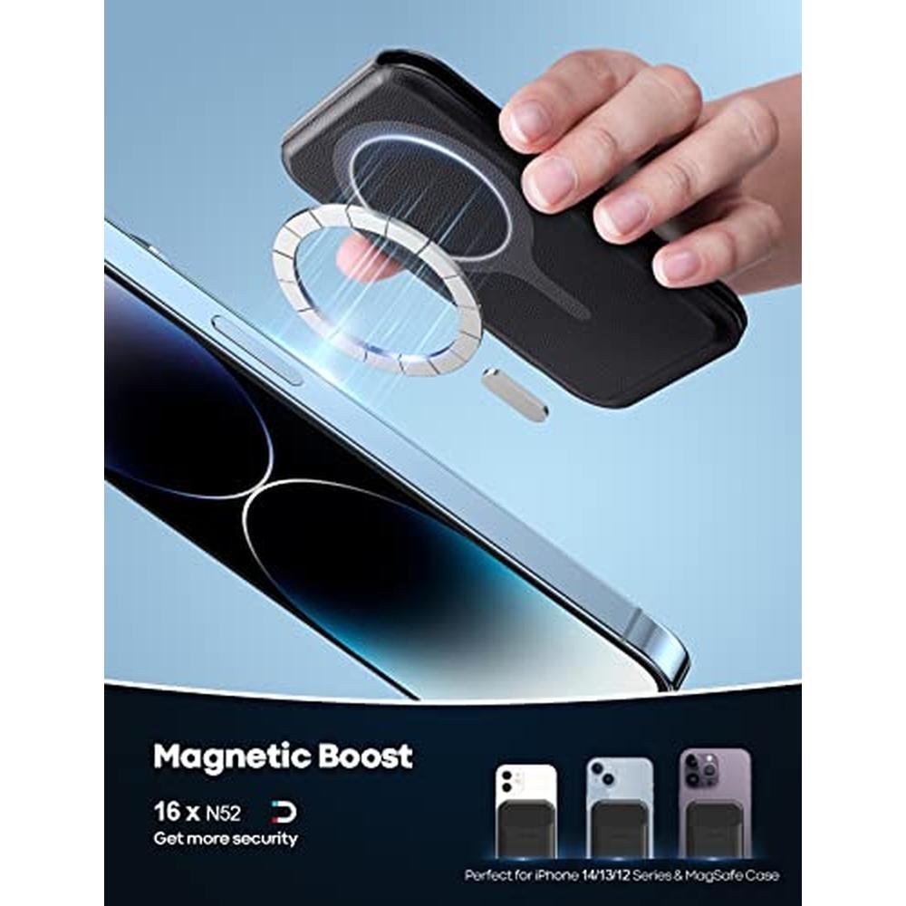 Magnetic Holder: Lamicall Weighted Magnetic Phone Card – Side View