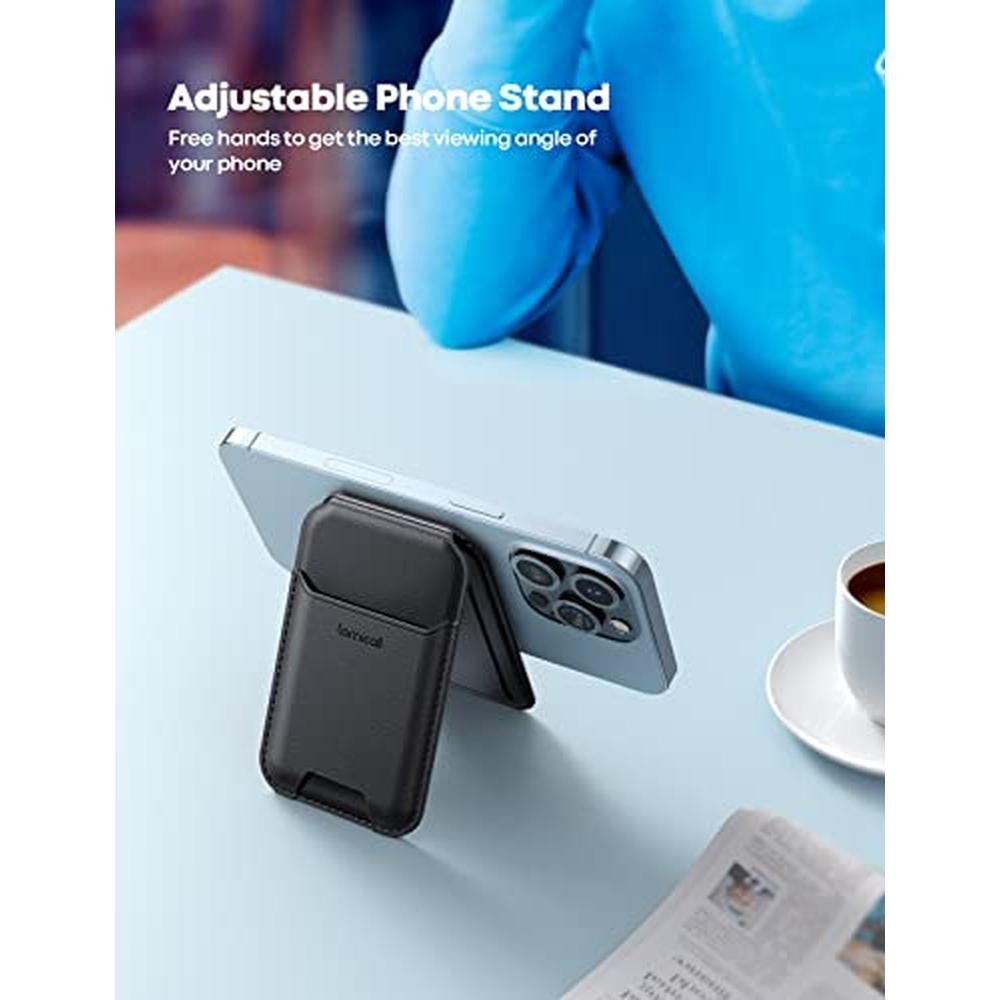 Magnetic Holder: Lamicall Weighted Magnetic Phone Card – In Use