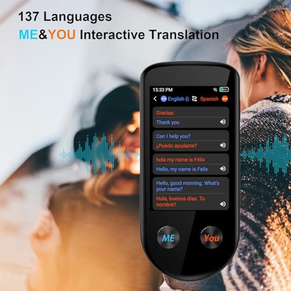 Language Translator: Premium Two-Way Voice Translator – Side View