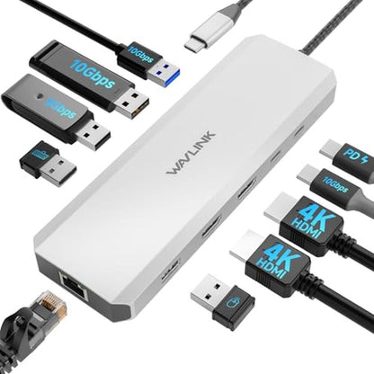 Docking Station: WAVLINK 10Gbps Dual HDMI Laptop Docking – Front View