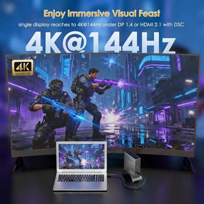 Docking Station: WAVLINK PD3.1 Triple Display Docking – Close-up Detail