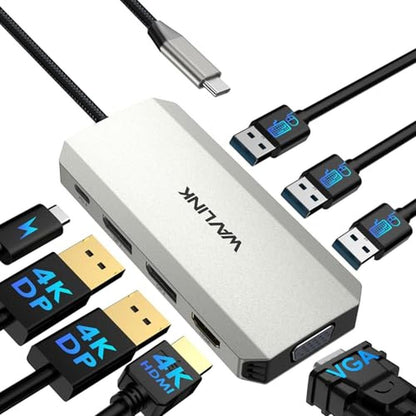 Docking Station: WAVLINK Quad Monitor Docking Station with – Front View