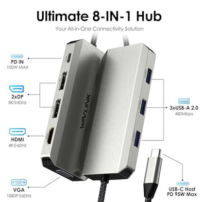 Docking Station: WAVLINK Quad Monitor Docking Station with – Side View